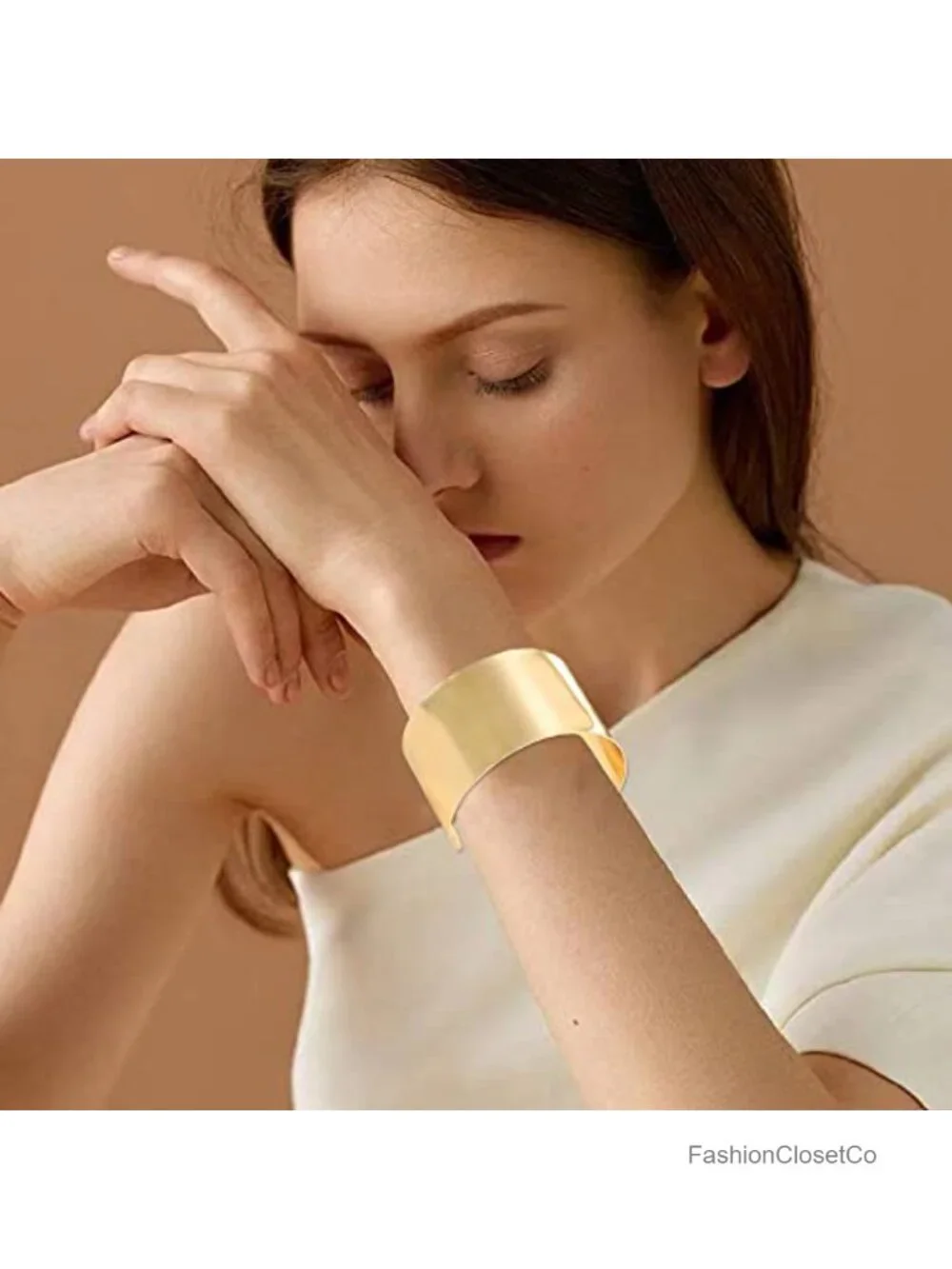 2 Pcs Gold Silver Cuff Bangle Bracelet Set Open Cuff Wrap Bracelets Adjustable